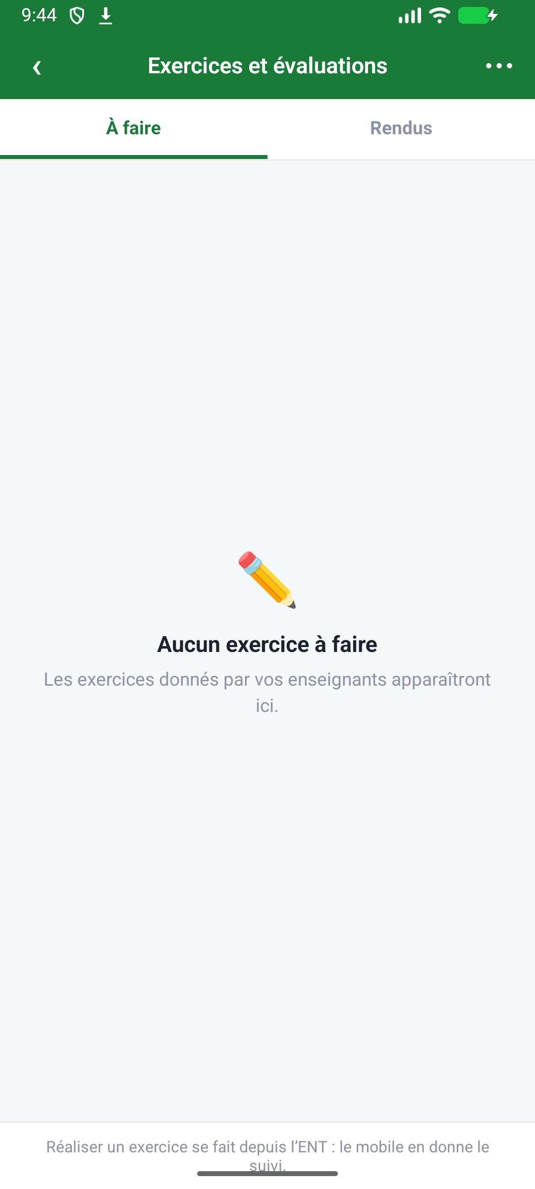 À faire — état vide quand tout est rendu