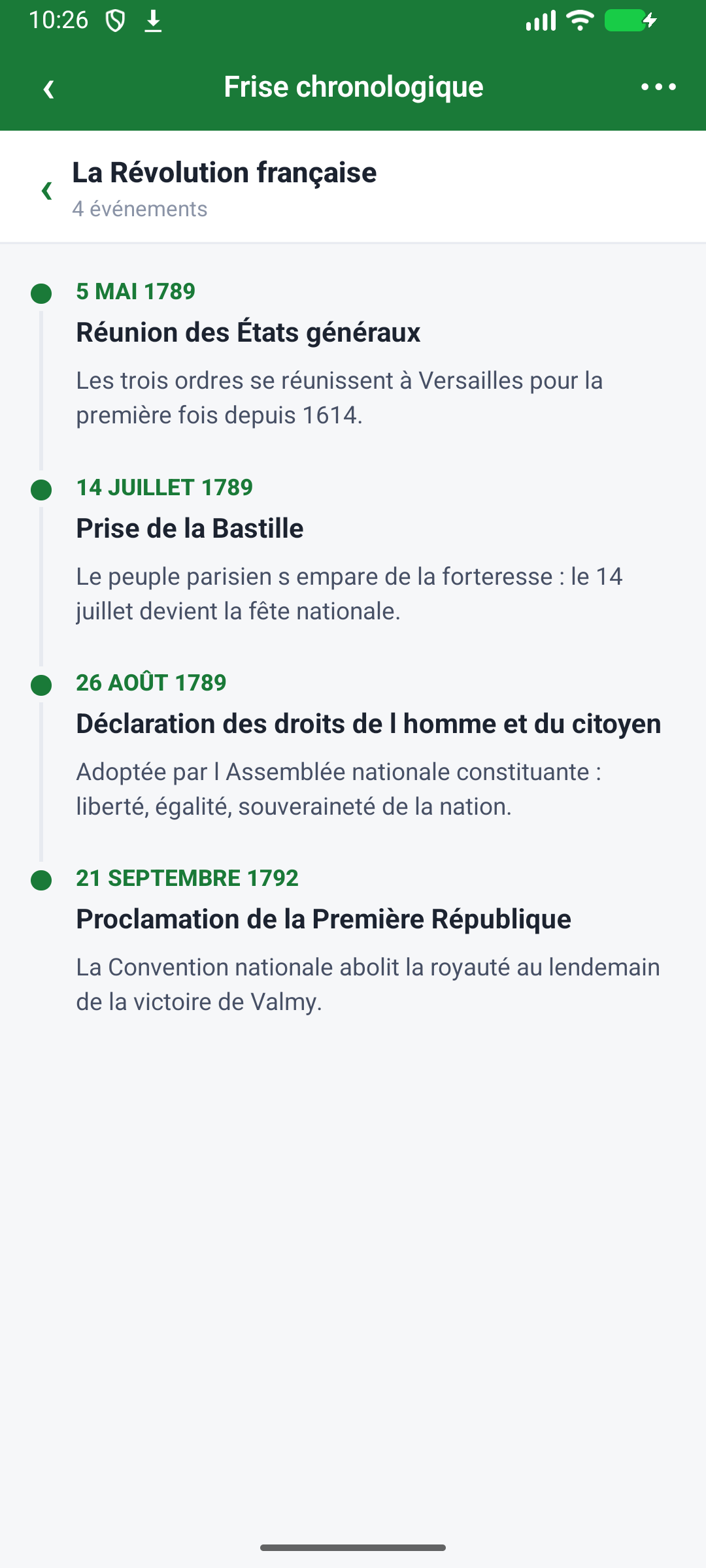 Notification d'une frise partagée → la frise s'ouvre