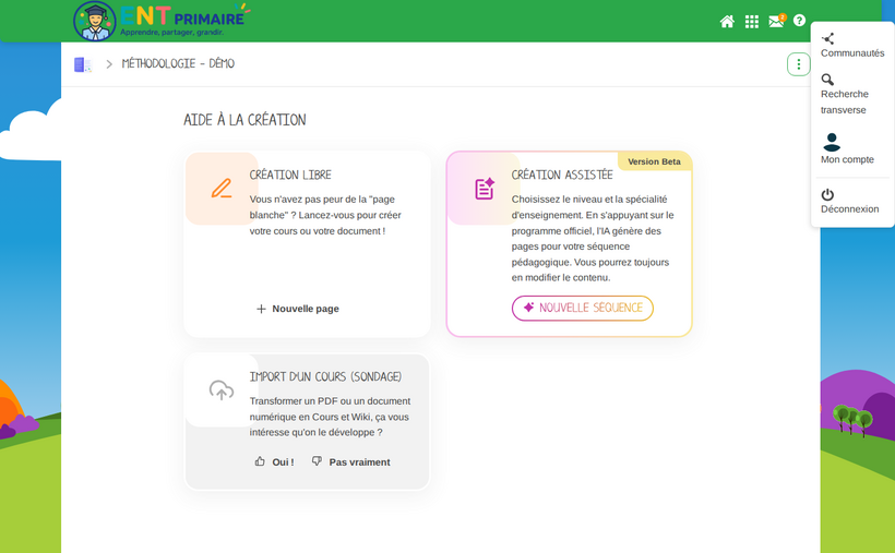 Un wiki ouvert, prêt à recevoir des pages
