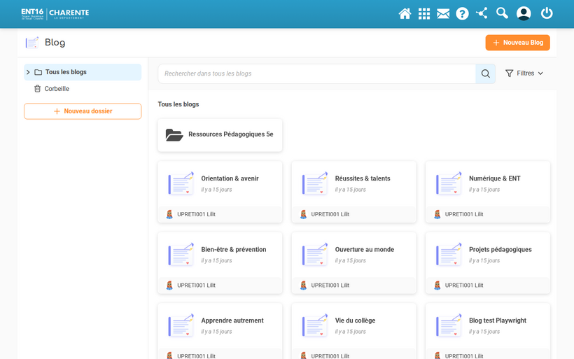 Navigation dans les dossiers et ressources