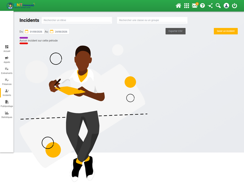 Tableau de suivi des incidents de vie scolaire
